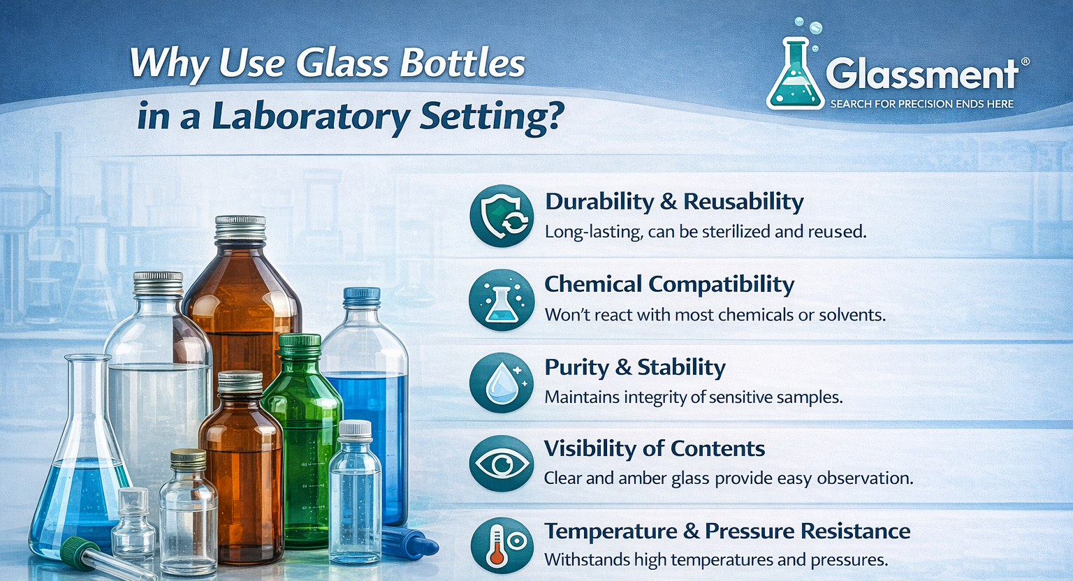 Why Use Glass Bottles in a Laboratory Setting?
