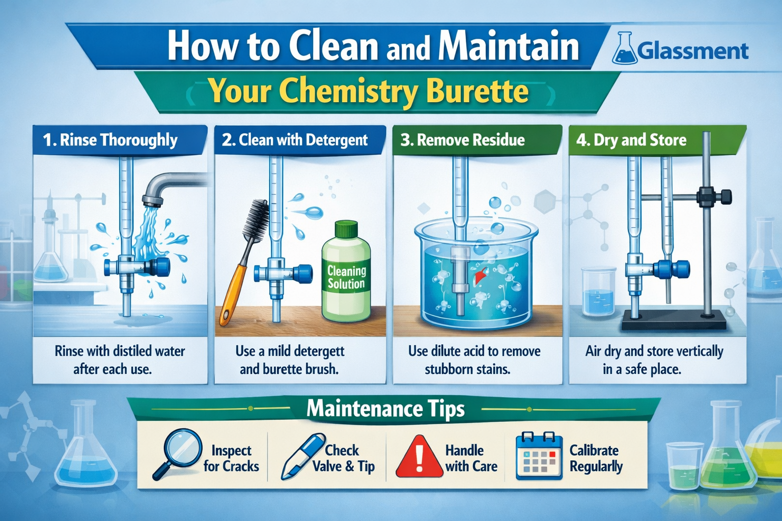 How to Clean and Maintain Your Chemistry Burette
